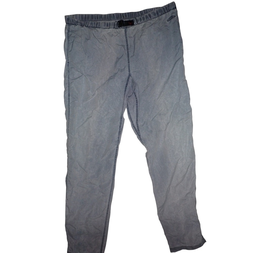 Gramicci Mens Nylon Climbing Pants L Gray Belted Hiking Outdoor G Logo Vintage